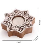 Indian Star Rangoli Shape Wooden Printing Block - Image 5