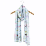 Luxury Leaf Printed Crepe Silk Scarves