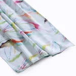 Luxury Leaf Printed Crepe Silk Scarves - Image 3