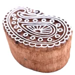 Motif Wood Block Printing Paisley Stamp