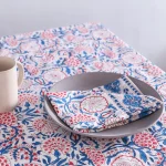 New Floral Printed Rectangular Table Cloth With Napkins - Image 5