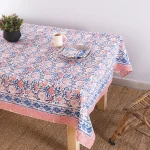 New Floral Printed Rectangular Table Cloth With Napkins - Image 3