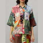 Oversized Shirt And Trousers Set Multi Patchwork - Image 5