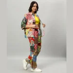 Oversized Shirt And Trousers Set Multi Patchwork - Image 3