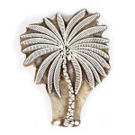 Palm Tree Indian Wooden Block Textile Printing