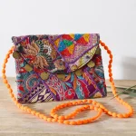Purple Banjara Embroidery Clutch Bag