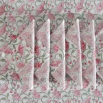 Rectangle Hand Block Floral Print Cotton Tablecloth - Image 3