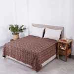 Red And Black Floral Printed Kantha Quilt King Size Bed Cover - Image 2