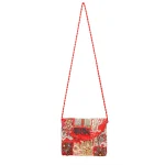 Red Embroidered Patchwork Decor Women Purse - Image 3