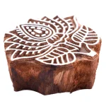 Rose Floral Motif Art wooden Block Printing Stamp - Image 2