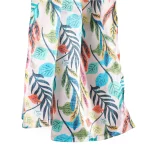 Soft Silk Satin Women Scarf Leaf Print - Image 3