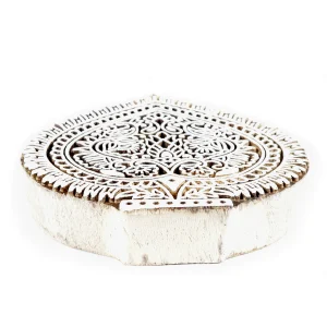 Traditional Floral Designed Hand Carved Textile Stamp - Image 3