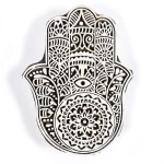 Traditional Hamsa Fatima Printing Wooden Block Stamp