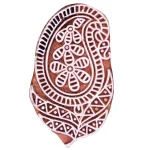 Traditional Paisley Wood Decorative Stamp Textile