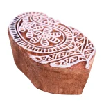 Traditional Paisley Wood Decorative Stamp Textile - Image 2