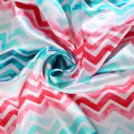 White Chevron Neck Wraps Hijab 71"x21" - Image 3