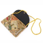Women Beige Patchwork Embroidered Clutch Bag