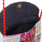Women Cross Body Bag Purple Patchwork Embroidery Purse - Image 4