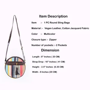 Women Fashion Cotton Jacquard Fabric Handbag - Image 10