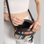 Women Fashion Cotton Jacquard Fabric Handbag - Image 5