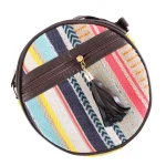 Women Fashion Cotton Jacquard Fabric Handbag - Image 8