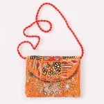 Women Orange Clutch Purse Handbag - Image 2