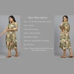 Women Peach Peacock Garden Kaftan Dress - Image 7