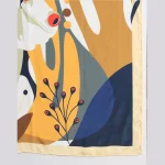 Women Yellow Frog Print Neck Wraps 40" Square Stole - Image 5