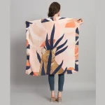 Women's Casual Lion Print Crepe Silk Scarf 40" - Image 2