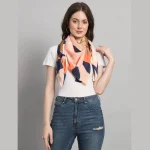 Women's Casual Lion Print Crepe Silk Scarf 40"