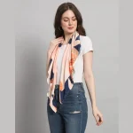Women's Casual Lion Print Crepe Silk Scarf 40" - Image 4