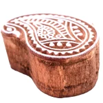 Wood Block Hand Carved Paisley Designed Stamp - Image 2