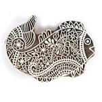Wood Printing Stamp Decorative Fish Block
