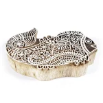 Wood Printing Stamp Decorative Fish Block - Image 2