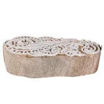 Wood Textile Floral Printing Blocks Stamp - Image 3