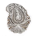 Wood Textile Printing Block Paisley Stamp
