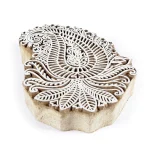 Wood Textile Printing Block Paisley Stamp - Image 2