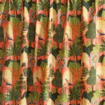 10 Yard Peach Peacock Garden Print Cotton Fabric