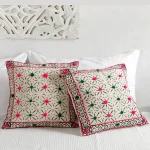 18" Hand Block Printed Rugs Cushion Cover