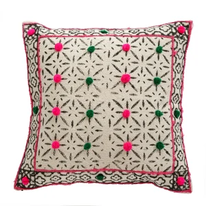 18" Hand Block Printed Rugs Cushion Cover - Image 3