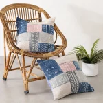 2 PC Indian Cotton Rug Patchwork Sofa Cushion Cover