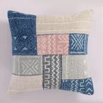 2 PC Indian Cotton Rug Patchwork Sofa Cushion Cover - Image 2
