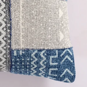 2 PC Indian Cotton Rug Patchwork Sofa Cushion Cover - Image 4