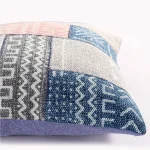 2 PC Indian Cotton Rug Patchwork Sofa Cushion Cover - Image 3