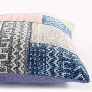 2 PC Indian Cotton Rug Patchwork Sofa Cushion Cover - Image 3