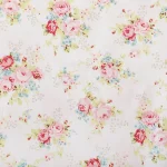3 Yard Beautiful White Floral Print Cotton Fabric - Image 4