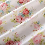 3 Yard Beautiful White Floral Print Cotton Fabric - Image 3