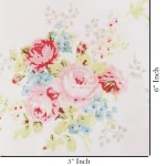 3 Yard Beautiful White Floral Print Cotton Fabric - Image 5