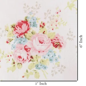 3 Yard Beautiful White Floral Print Cotton Fabric - Image 5