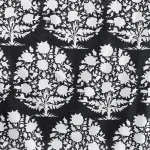 5 Yard Cotton Black White Floral Print Fabric - Image 4